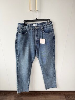 superdown Light Wash High-Rise Straight Jeans